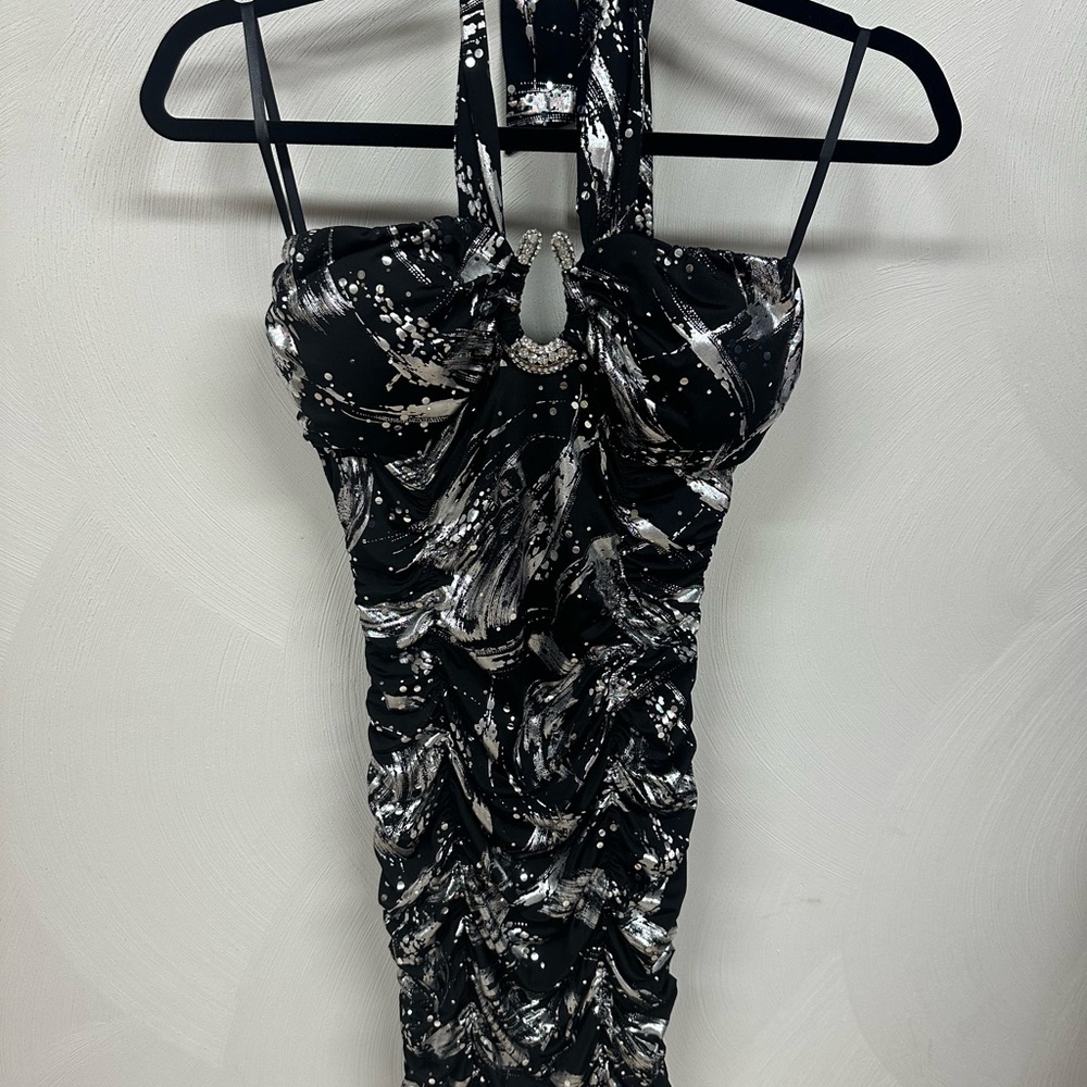Taboo Black and Silver Dress
